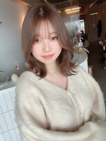 インビテーション(invitation) ミルクティーベージュ ブリーチなし 顔周りカット 2way前髪 