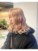 韓国風pink orange beige