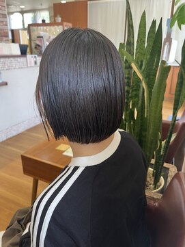 アメイジングヘアー 千歳店(AMAZING HAIR) ミニマムボブ/ミニボブ/切りっぱなし/ナチュラル/20代30代40代