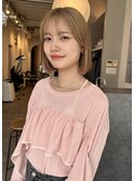 【亀岡】 1BLEACH~ blond beige   + mini bob