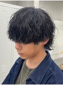 ツイストスパイラルパーママッシュメンズパーマ波巻きパーマ