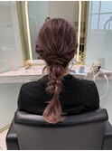 結婚式ヘアセット 編みおろしニュアンスアレンジ
