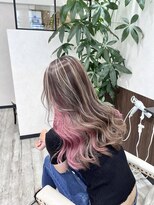 ベルヘアーデザイン 堺東(Belle hair Design)&nbsp;コントラストハイライト/インナーカラー/イヤリングカラー