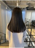 20代30代寒色系カラーシースルーバンク艶感ストレート透明感