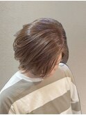 【脱白髪染め】ショート×ライトブラウン