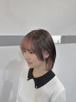 クラウドヘアー CLOUD HAIR&nbsp;インナーカラーピンク×ぱつっとボブセンター南ブリーチカラー