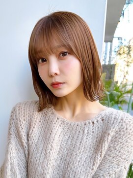 セイドット オモテサンドウ(Say. omotesando) Say.ミディアムボブチェリーブラウンミニウルフワインレッド青山