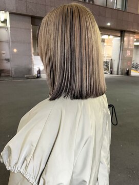 フィックスヘアー 梅田店(FIX-hair) ◎アンブレラカラー◎ミルクティー