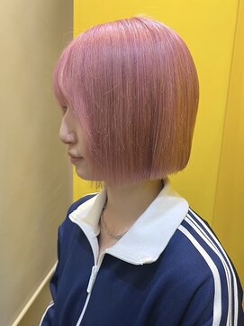 デート 下北沢(DATE) 下北沢ペールピンクベージュチェリーブラウンレイヤーカット◆