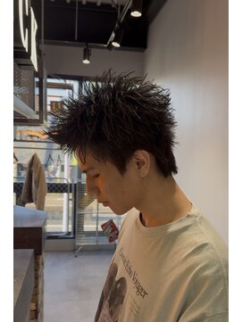 ブラック(BLACK) スパイキーショート/短髪/メンズショート