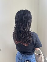 エクファ ヘア シェリル 草津 南草津店(ex-fa hair cherir)&nbsp;ミルクティーブロンド/ダークブルー/デジタルパーマ/南草津