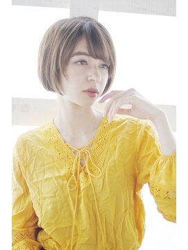 ゴッドハンド 横浜店 ナチュラルカールのショートボブ◎30代40代50代60代