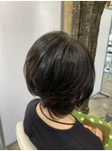 大人ウルフ/大人ショート/カール/カジュアルウルフ/艶感/50代