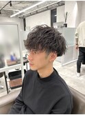 大人気オーダー前下がりランダムツイストスパイラルパーマ