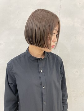 エンドリンク(endlink) ミニボブ×ハイライト×くすみベージュ