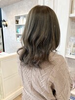 キャアリー(Caary)&nbsp;福山caary人気カーキベージュアッシュオリーブ/愛され斜めバング