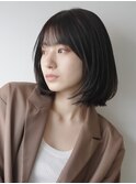 オリーブベージュ/ウェットヘア /レイヤーカット /戸塚