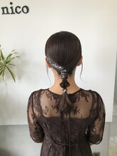 ヘアーコレクトニコ(hair collect nico) 【富山市/nico】結婚式お呼ばれセット/ヘアアレンジ／ローポニ