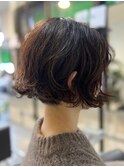 首元すっきり、オシャレパーマ