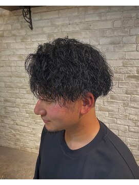 メンズカット+ツイストパーマ