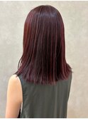 ブリーチなしで叶える深みレッドブラウンカラー