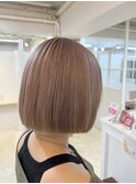 【ピンクミルクティーブロンド×ボブ】