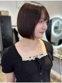 小顔に見える王道ボブ 梅田