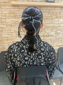 成人式/卒業式セット☆和装/袴/パール/リボンアレンジ/まとめ髪