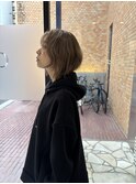 顔回りレイヤー×ケアカラー×30代女性