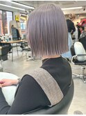 横浜ボブケアブリーチダブルカラーミルクティーベージュ