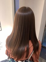 お～るうぇいず(always)&nbsp;新髪質改善ストレート縮毛矯正レイヤーロング韓国風ベージュ系