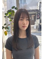 トレ(tre.)&nbsp;艶髪ぱっつん前髪ストレートロング