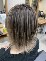 ブレストハコダテ(BLESSED HKD) 大人可愛い小顔バレイヤージュ外ハネくびれヘア20代30代40代◎