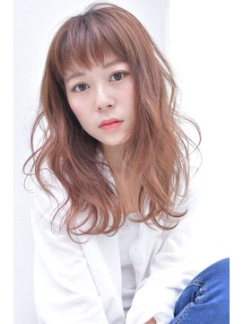 スプレンド センター南(SPLENDO hair nail supply&co.) 【SPLENDO立花】ゆるふわピンクベージュカラー＋ショートバング