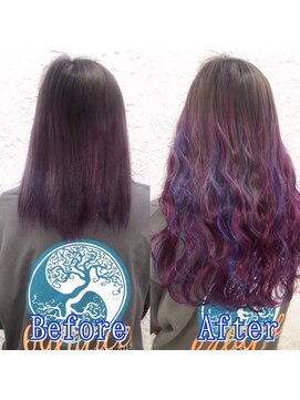 エクステ専門店あるじゃんすー 柏店 パープルMIX#シールエクステ#エクステ#ラベンダーピンク#柏