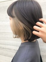 カトル ヘア デザイン(Quatre hair design) マチルダボブ×ホワイトベージュインナーカラー