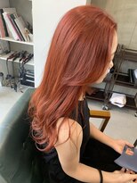 イル(ill)&nbsp;レッドオレンジ　ブリーチカラー　オレンジカラー