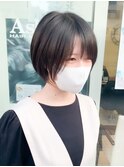 丸みショートボブ