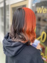 ラビス クローバー(Lovis clover)&nbsp;ナチュラルブラック　オレンジ　イメチェン　モードヘア