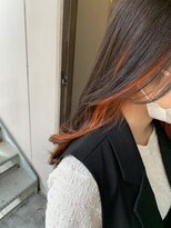 ティグルフォーヘア(TIGRE for hair)&nbsp;インナー×オレンジ☆ハイトーンカラー