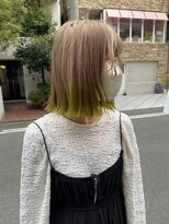 マッシュ キタホリエ(MASHU KITAHORIE) 裾ライムグリーン　デザインカラー