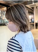 バレイヤージュボブ_大人ガーリーチョコレート_ba442092