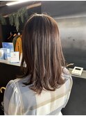 【札幌円山】イルミナカラー/アンバーブラウン/ミディアムヘア