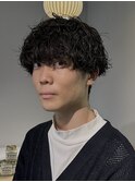 重めマッシュ×波巻きスパイラル