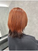 オレンジカラーエンドカラー裾カラーダブルカラーハイトーン成増