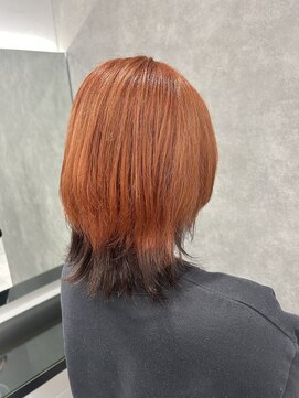 プライズ 成増店(prize) オレンジカラーエンドカラー裾カラーダブルカラーハイトーン成増