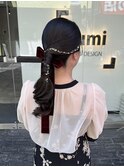 巻き下ろしヘア