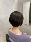 20代30代ショートボブ×ダークブラウン