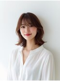 レイヤーカット/イメチェン/外ハネボブ/美髪/ワイドバング/髪型