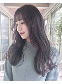 【ロング×ラベンダーブラウン】